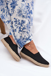 Espadryle Damskie Z Plecionką Czarne Vinceza 13624