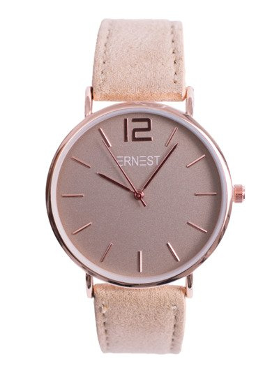 Damski Zegarek Ernest Manon Zamszowy Beżowy