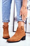 Women’s Boots On High Heel Leather Big Star Camel GG274330