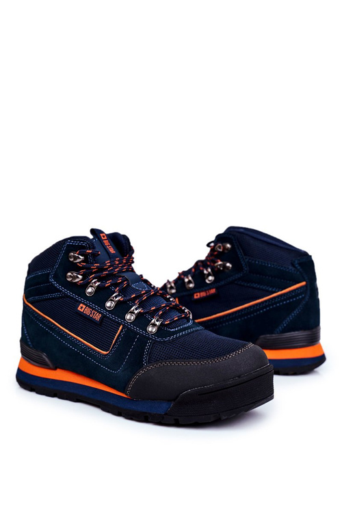 Men's Trekker Shoes Big Star Outdoor Navy Blue GG174199