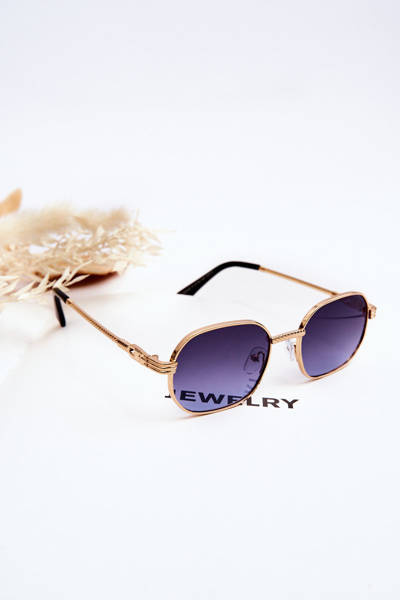 Trendy Sunglasses Ful Vue V160049 Gold-Violet-Blue