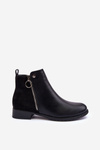 Classic Low Leather Boots Black Sotelia