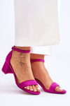 Low Heel Suede Sandals Violet Quincy 
