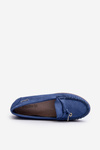 Women's Platform Moccasins Blue Railav