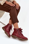 Women's Boots Lined with Faux Fur from Eco Leather Bordeaux Ulverina