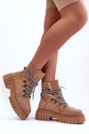 Women's Boots Suede Lace-Up Dark Beige Acorn