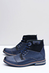 Men's Navy Blue High Half Boots Rebrand