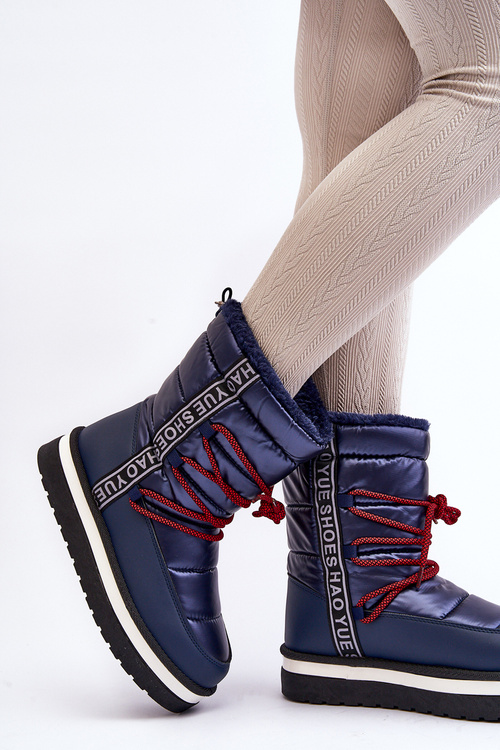 Women's Snow Boots with Laces Navy Lilara