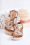Children's Leather Sandals With Buckle Silver Dimmel