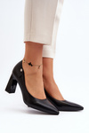 Black Eco Leather Pumps Giseleni