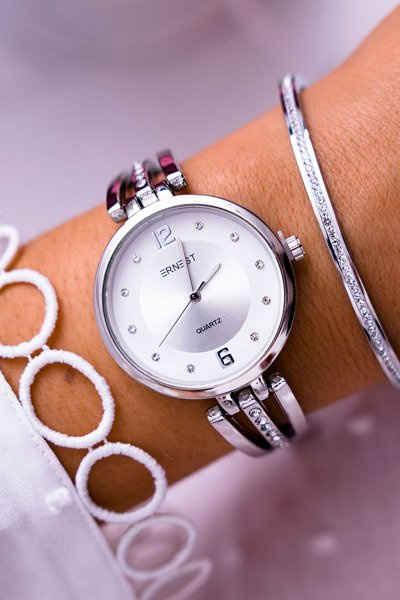 Women's Watch Ernest Zircons Silver Alendi