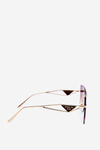 Women's sunglasses with shaded gold-brown lenses