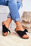 Cork Lining Flip Flops Black Wendy