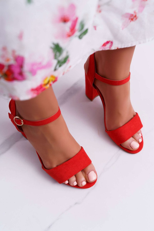 Women's Suede Sandals Red Baloo