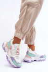 Women's Sock Sneakers White-purple Keaton