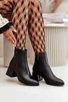 Elegant Warm Women Boots Made Of Natural Leather Black Vinceza 77106