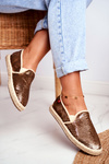 Women's Espadrilles Big Star With Sequins Gold DD274A161