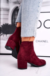 Women's Boots On Heel Sergio Leone Bordeaux BT528