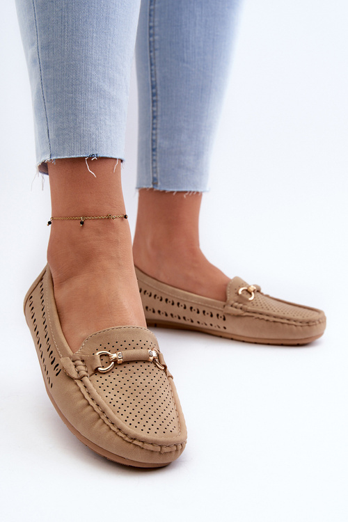 Women's Black Lattice Loafers Rasirna