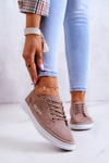 Women's Suede Sneakers Brown Cloesa