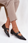 Ballerinas with sequins and clasp Eco Leather Black Arlenne