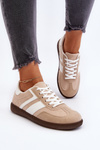Women's Low Sneakers Sports Shoes Beige Eudiopis