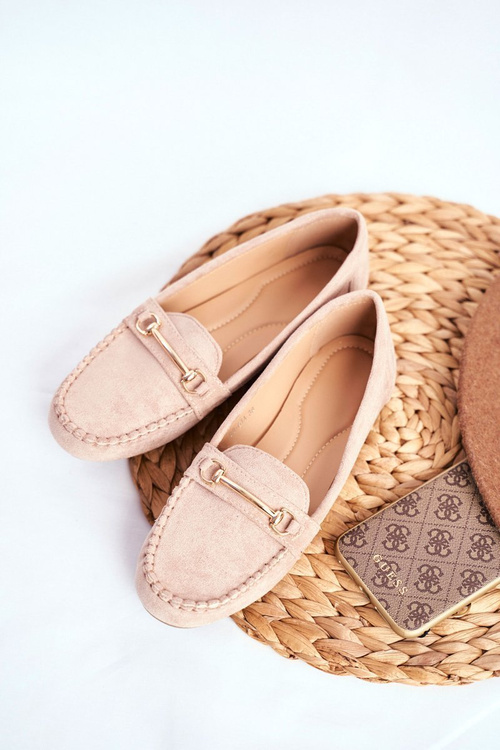 Women's Suede Moccasins Beige Dive