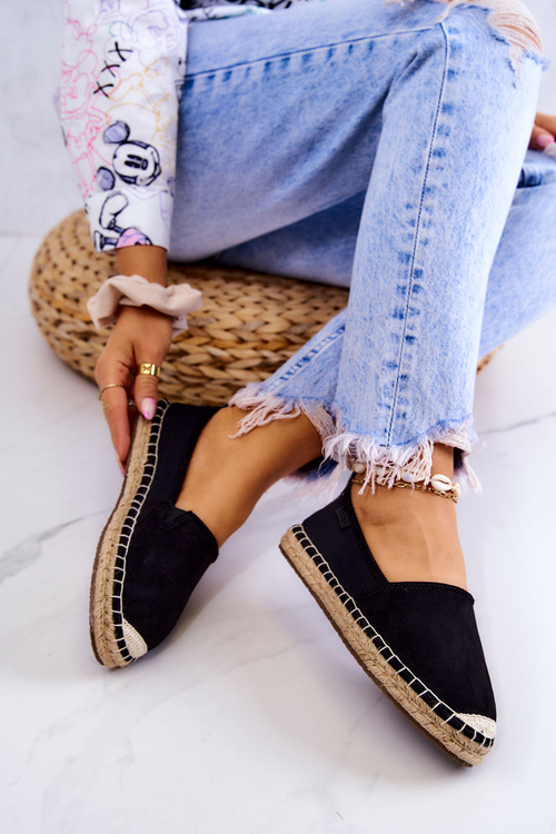 Espadryle Damskie Klasyczne Czarne Big Star JJ274952