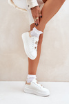 Women's sneakers with rings white Bralinea