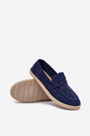 Men's Moccasins With Braiding Navy Fiamar