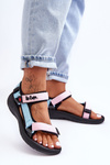 Sandały Damskie Sportowe Różowo-Niebieskie Lee Cooper LCW-23-34-1688L