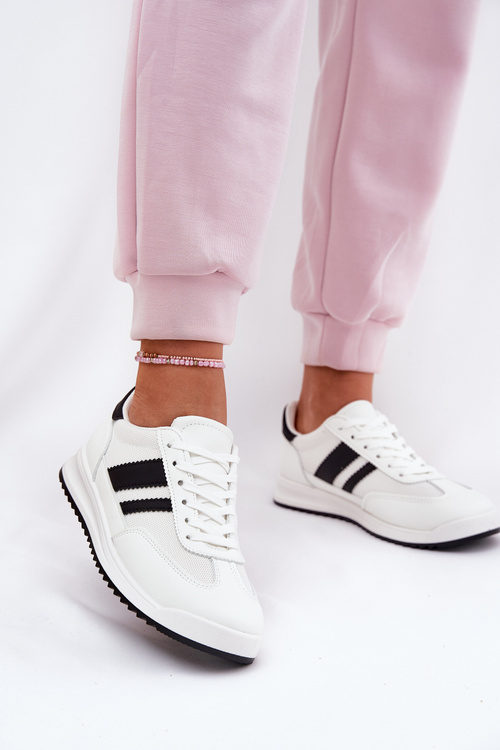 Eko Zamszowe Sneakersy Damskie Białe Marinils 