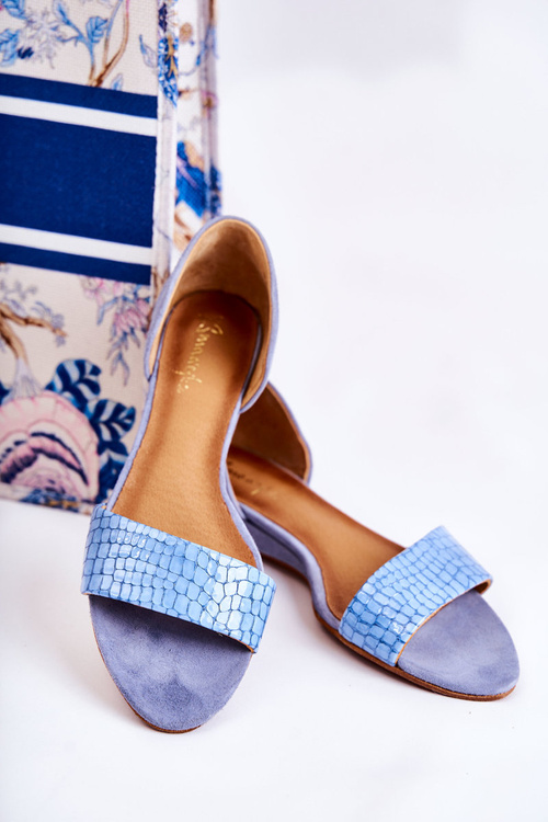 Leather Sandals Maciejka 1971-61 Blue