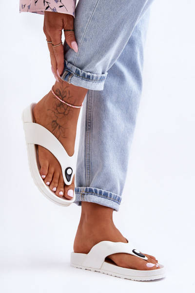 Women's Japanese Sandals On Platform White Bellitta