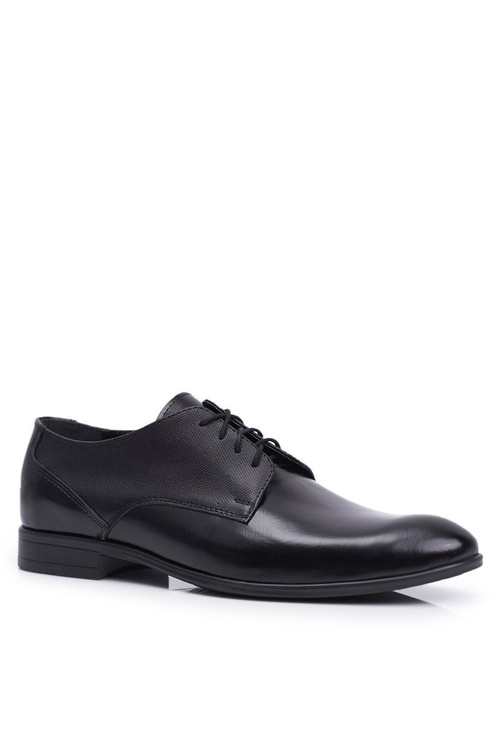 Men's Elegant Bednarek Leather Half Boots Black Yantar