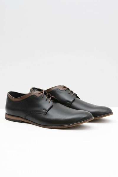 Men's Black Leather Gianni Half Shoes