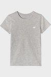 Girls Smooth Cotton T-shirt Gray 4F 4FJWMM00TTSHF1658-27M
