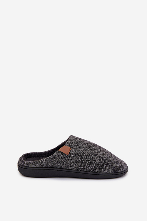 Men's Black Slippers Serevan