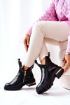 Warm-up boots opening Crocodile Pattern Black Crolisia