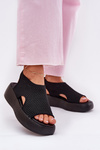 Women Sandals On Platform Black Kavira