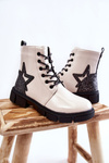 Children's Boots Lacquered With a Zipper White Yukko