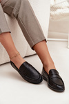 Women Loafers Made of Eco Leather Black Lilith