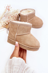 Children's Fleece-lined Fringed Snow Boots Beige Mikyla