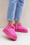 Platform Snow Boots With Pattern Pink Udra