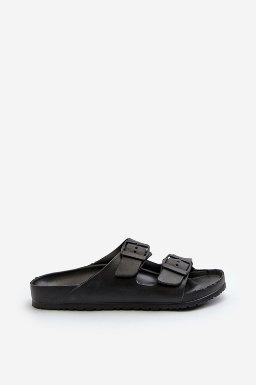 Men's Lightweight Foam Sandals With Buckles Black Avatara