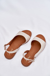 Womens Sandals With Flat Heel Beige Weanise