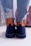 Women's Espadrilles Fabric Big Star Navy Blue DD274782
