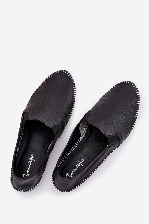 Leather Ballet Flats Maciejka T3512-71 Black