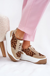 Women Sneakers On Massive Platform Leopard Beige Tamorniel