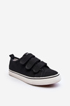 Children's Low Velcro Sneakers Black Dilan